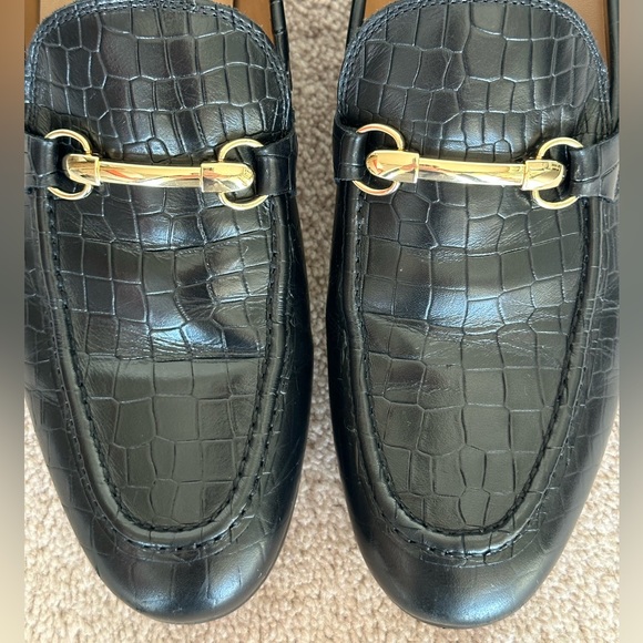 Saks Fifth Avenue Firenze Men’s Black Leather Loafers Size 9M - Picture 3 of 10